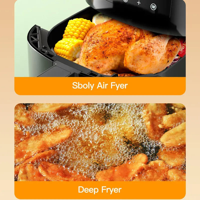6QT Multi-Function Air Fryer: Air Fry, Roast, Bake, Reheat, Dehydrate - Model 016A