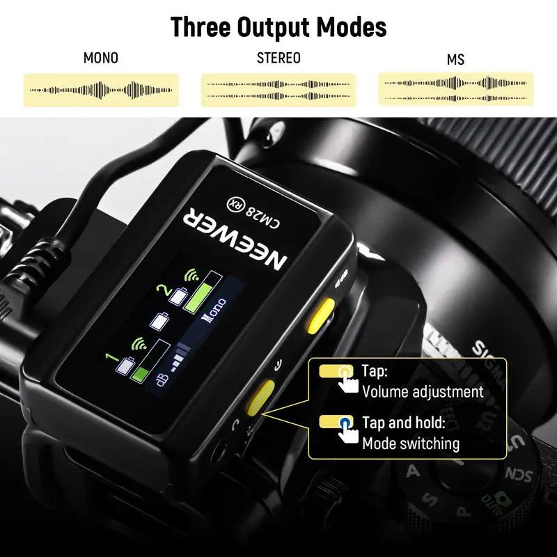 Wireless Lavalier Lapel Microphone Set with Charging Case by NEEWER