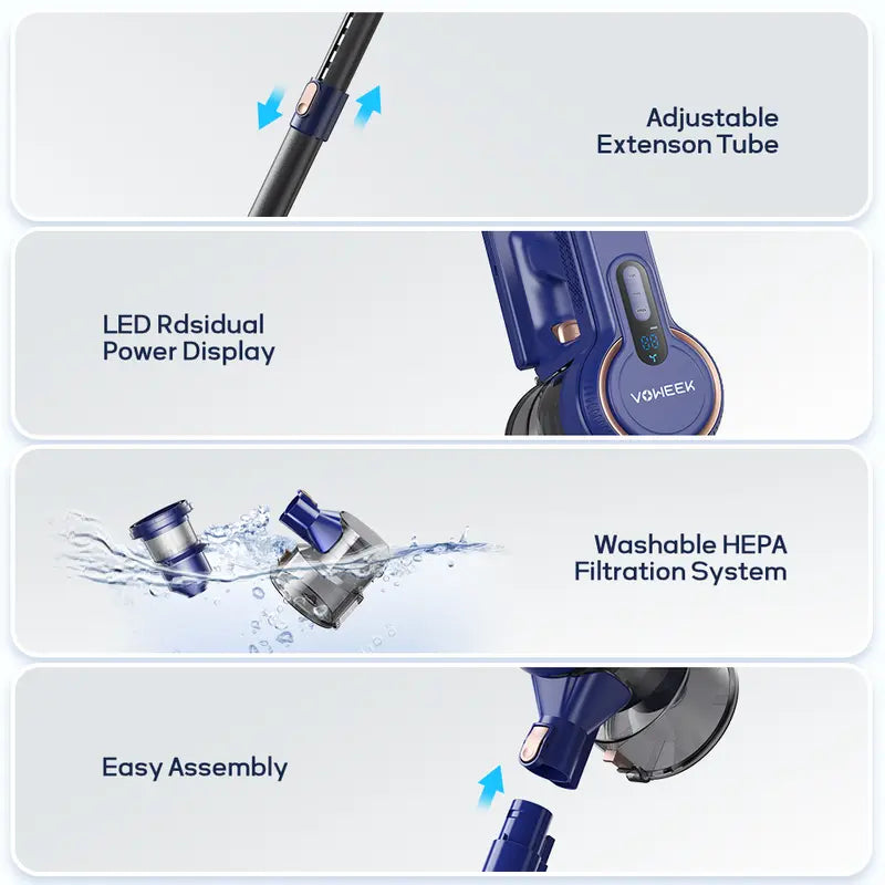 Voweek VC09 Lightweight Cordless Stick Vacuum Cleaner