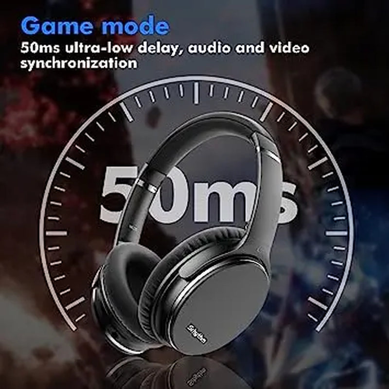 SRHYTHM NC35 Wireless Noise Cancelling Headphones: Bluetooth 5.0, Fast Charge, Mega Bass, 50+ Hours Playtime