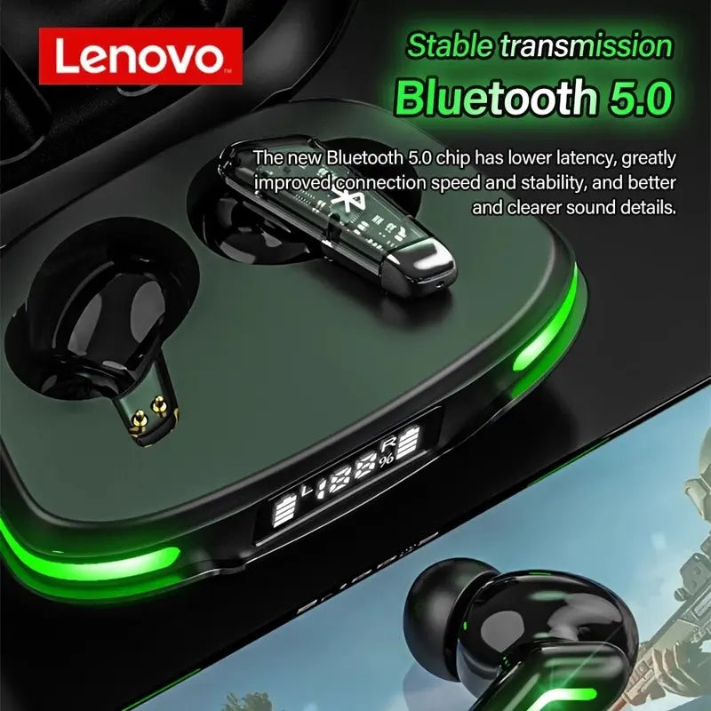 Lenovo GM3 Wireless Bluetooth Earphones with Noise Cancelling and Digital Display