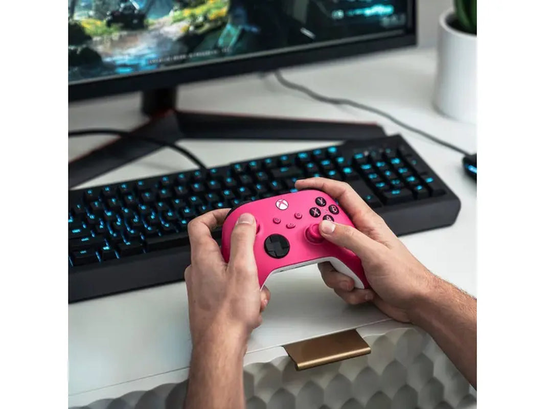 Ultra Deal: Vibrant Custom Deep Pink Microsoft Xbox Wireless Controller with Bluetooth Accessories