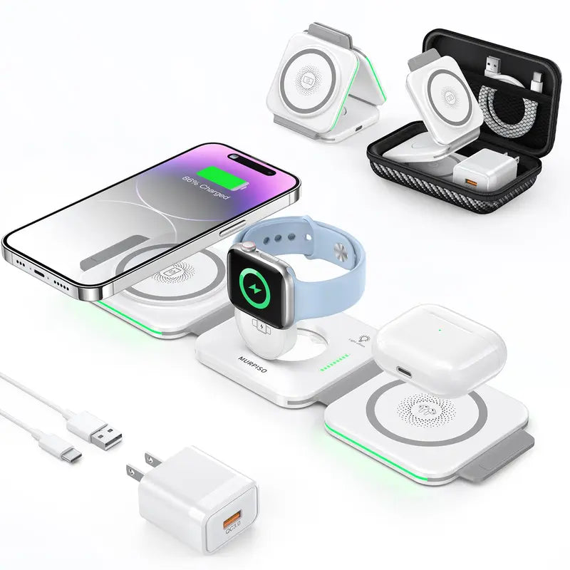 Ultimate 3-in-1 Magnetic Wireless Charger for Apple Devices