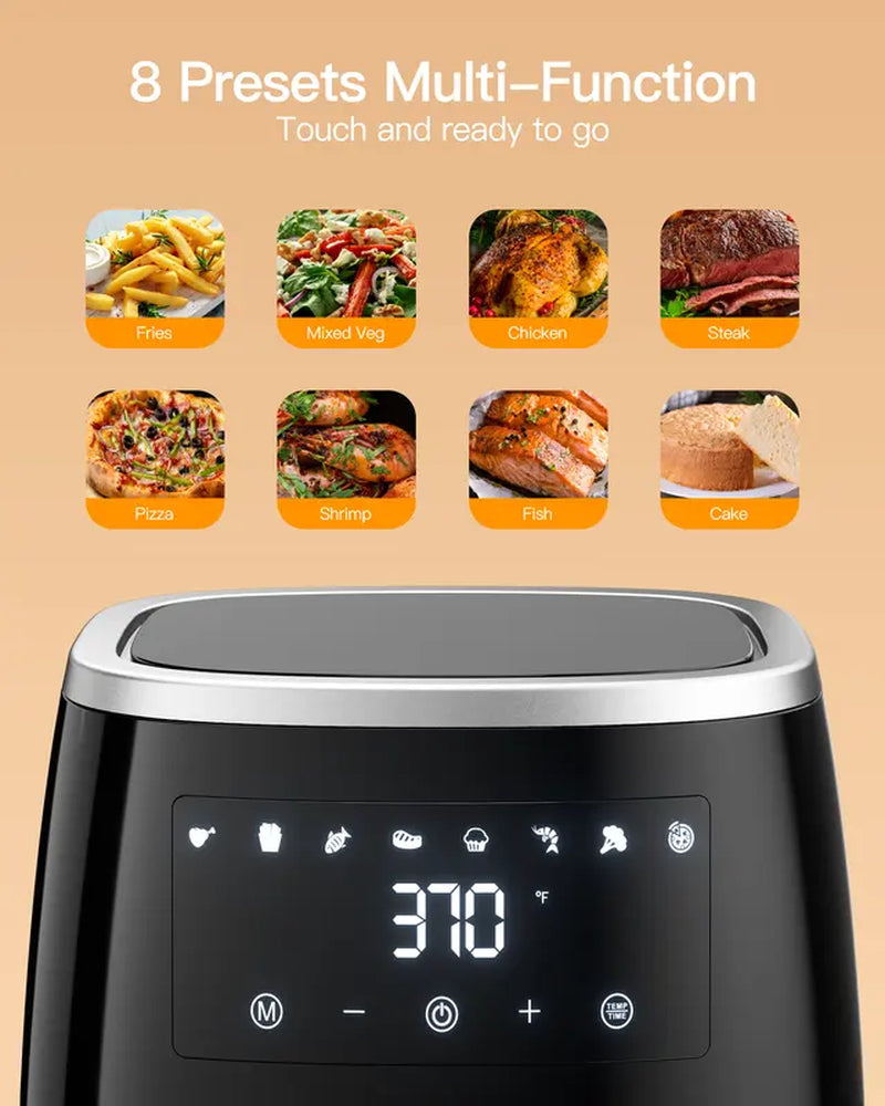 6QT Multi-Function Air Fryer: Air Fry, Roast, Bake, Reheat, Dehydrate - Model 016A
