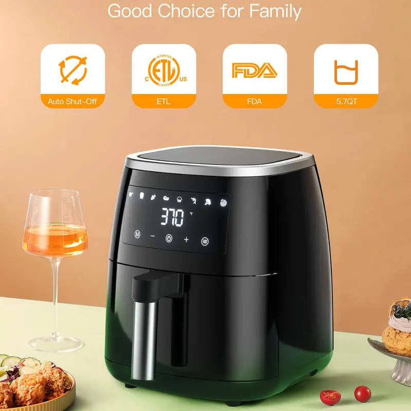 6QT Multi-Function Air Fryer: Air Fry, Roast, Bake, Reheat, Dehydrate - Model 016A