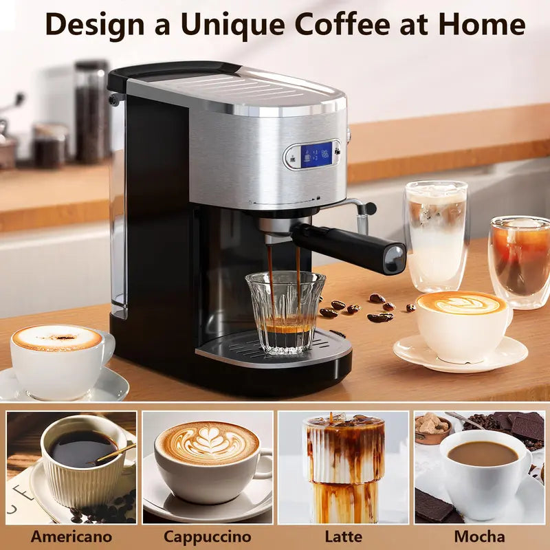 Kismile 20 BAR Professional Espresso Maker with Milk Frother