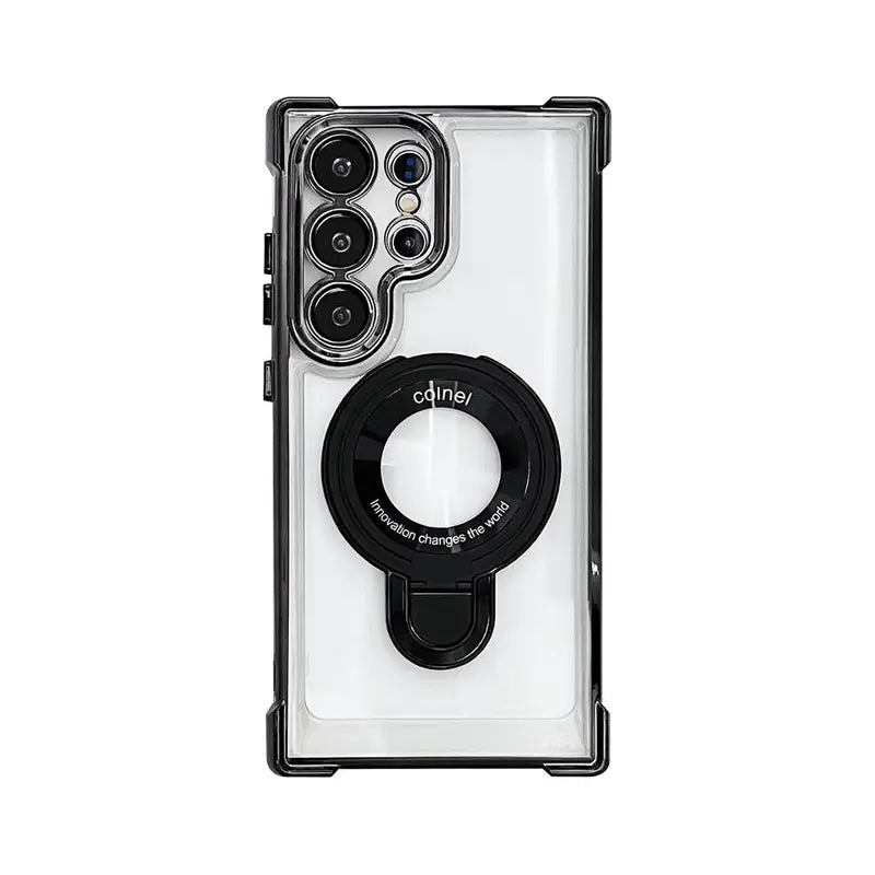 Clear Plated Phone Case with Kickstand for Samsung Galaxy S24/S23/S22 Plus