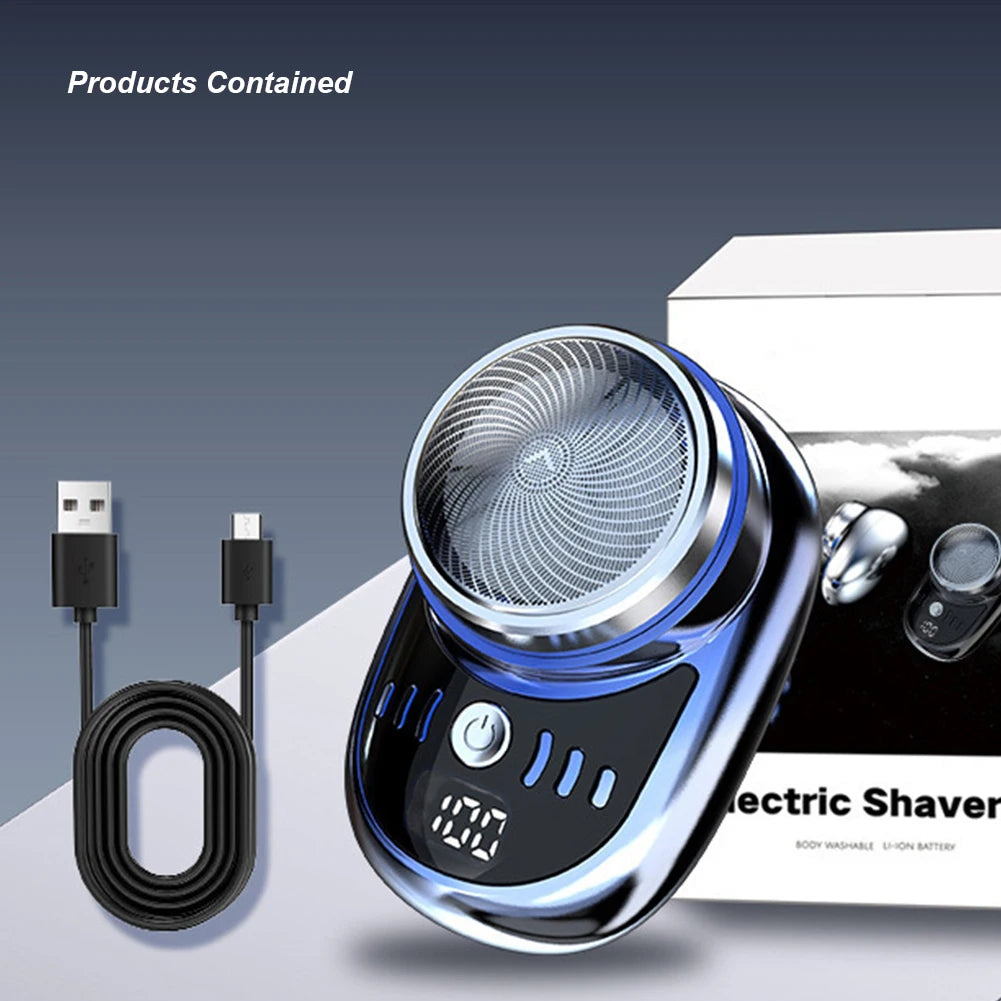 Luxurious Portable Rechargeable Electric Travel Shaver for Men