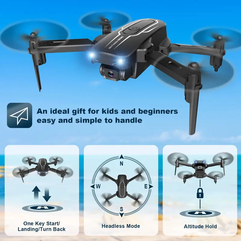 1080P HD Mini Drone with Camera - Selfie Gestures, One Key Start, 360 Flips, RC Quadcopter for Adults and Kids