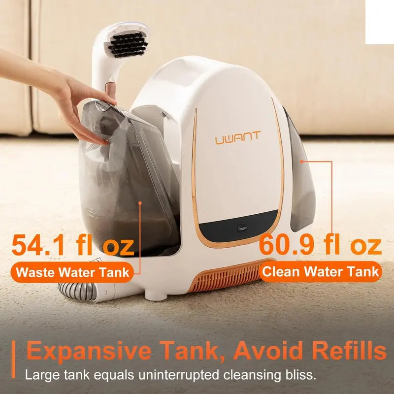 Powerful Portable Carpet & Upholstery Cleaner: Lightweight & Compact, Ideal for Car, Pet Stains & Furniture - B100-A