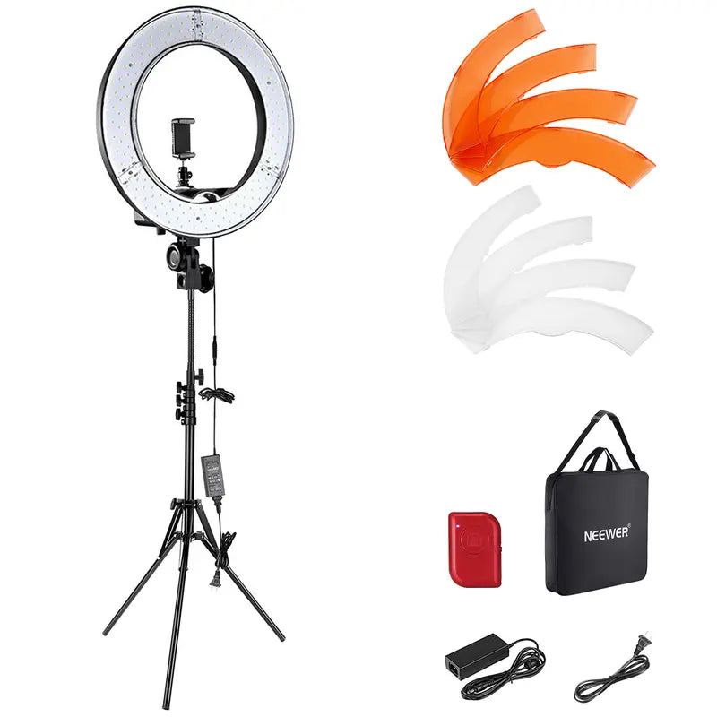 NEEWER RL-18 18" Dimmable LED Ring Light Kit with Stand