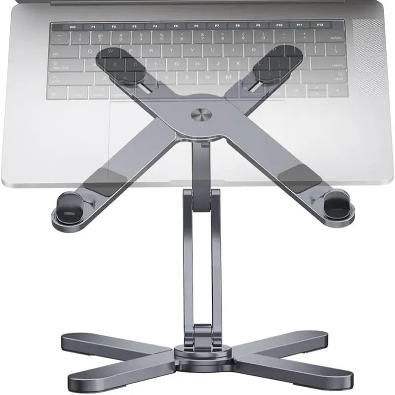 Omoton 360° Rotating Laptop Stand: Adjustable Riser for Desk, Tablets, and Monitors