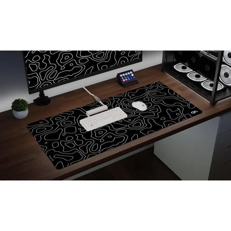 Topo XXL Gaming Mousepad - Large Cloth Surface, Non-Slip Rubber Base - 36” X 18” X 4mm