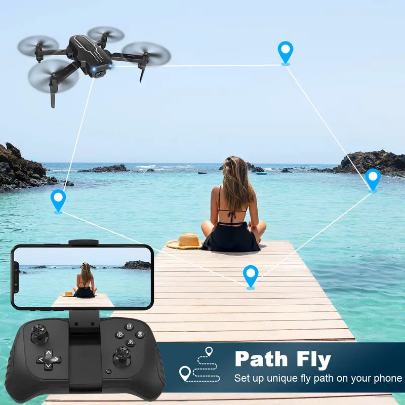 1080P HD Mini Drone with Camera - Selfie Gestures, One Key Start, 360 Flips, RC Quadcopter for Adults and Kids