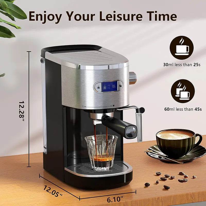 Kismile 20 BAR Professional Espresso Maker with Milk Frother