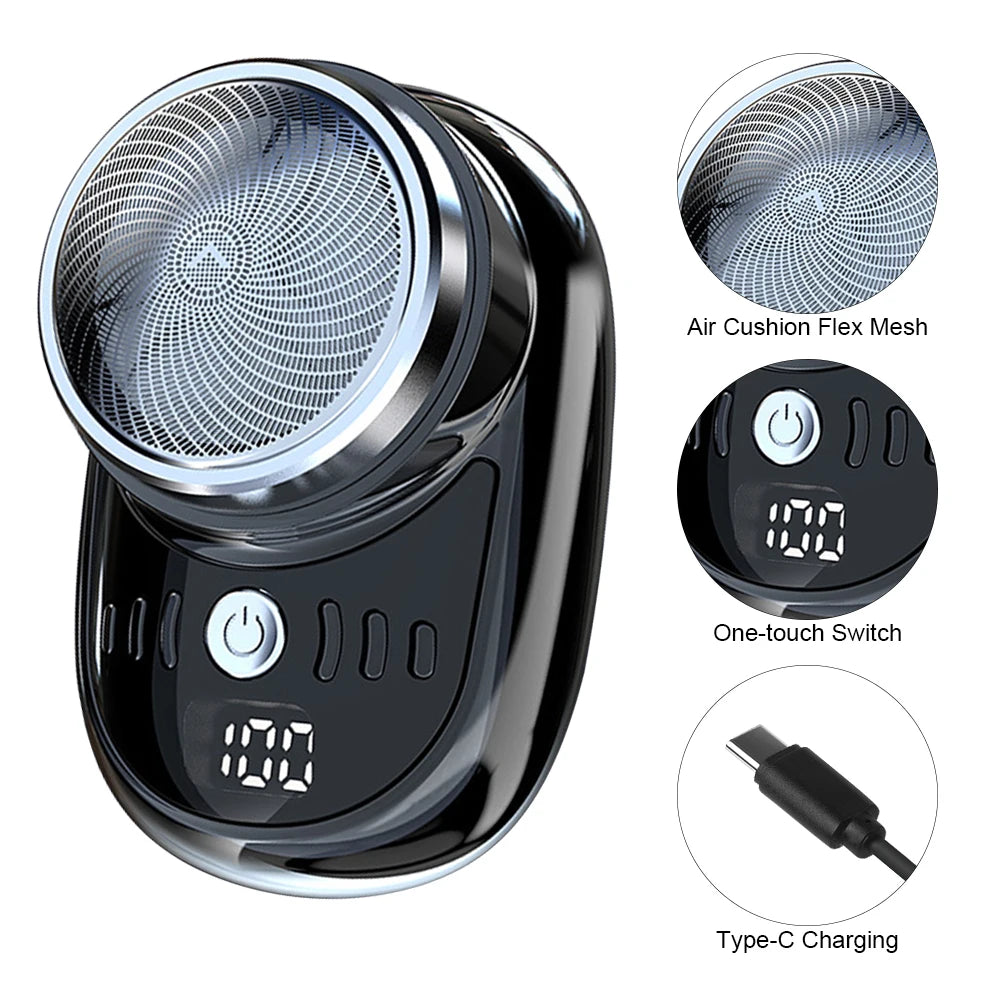 Luxurious Portable Rechargeable Electric Travel Shaver for Men