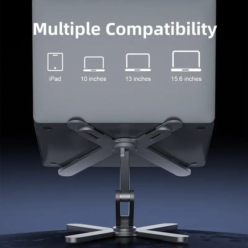 Omoton 360° Rotating Laptop Stand: Adjustable Riser for Desk, Tablets, and Monitors