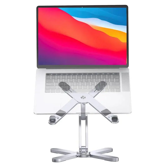 Omoton 360° Rotating Laptop Stand: Adjustable Riser for Desk, Tablets, and Monitors