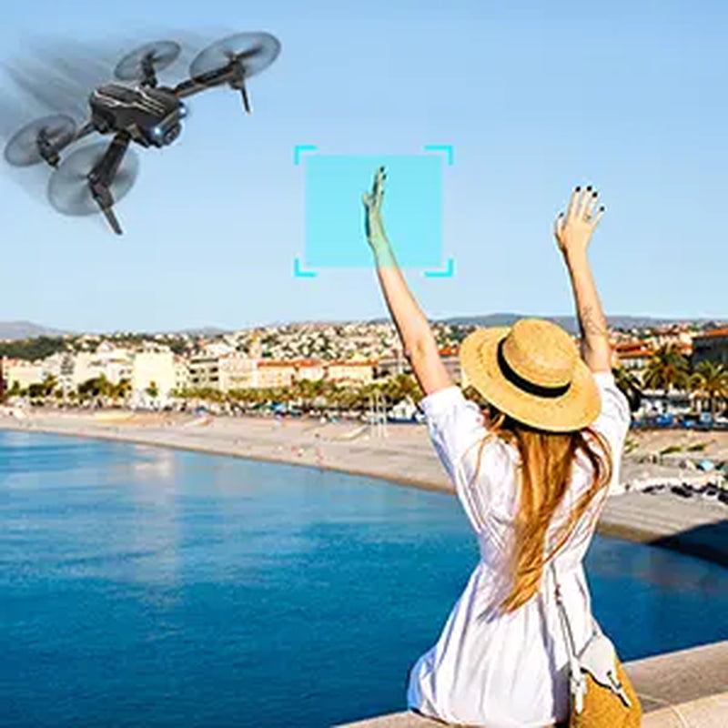 1080P HD Mini Drone with Camera - Selfie Gestures, One Key Start, 360 Flips, RC Quadcopter for Adults and Kids