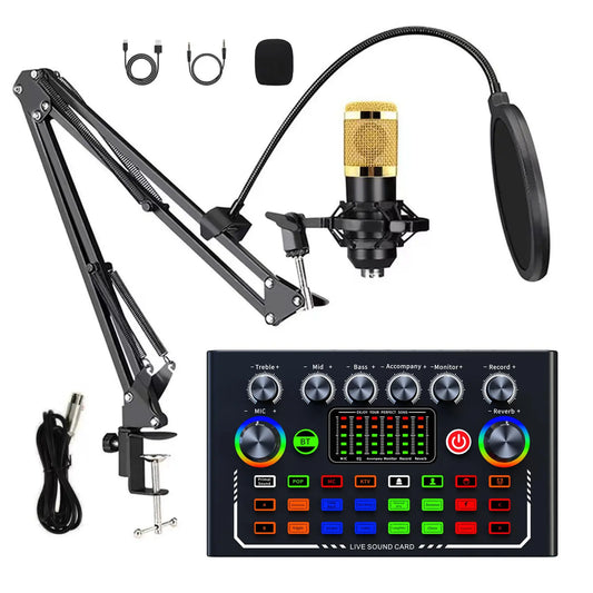 Summer Edition Live Sound Card Mixer Set with 3-Speed Volume Adjustment