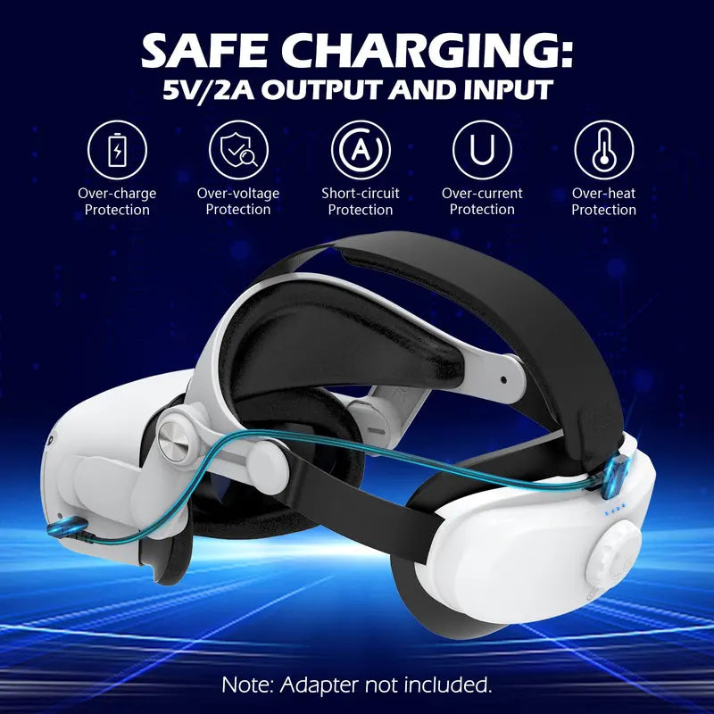 VR Headset Battery Head Strap for Quest 2 - Extend Your Playtime